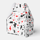 Alice in Wonderland in Black White Red Favor Box Bedankdoosjes (Voorkant Zijde)