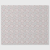 Alice in Wonderland in Black White Red op White Cadeaupapier (Vlak)