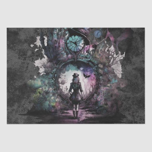 Alice in Wonderland | In het konijnengat Tissuepapier (Voorkant)