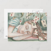 Alice in Wonderland in slaap Briefkaart (Voorkant / Achterkant)
