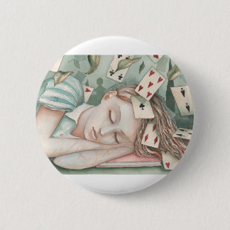 Alice in Wonderland in slaap Ronde Button 5,7 Cm