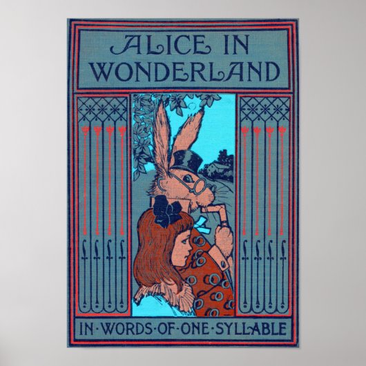Alice in Wonderland "in woorden van één lettergree Poster (Voorkant)