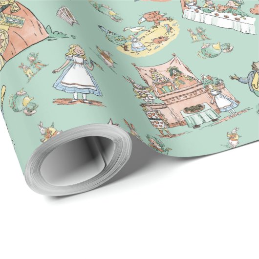 Alice in Wonderland inpakpapier Schattige Kind (Rol Hoek)