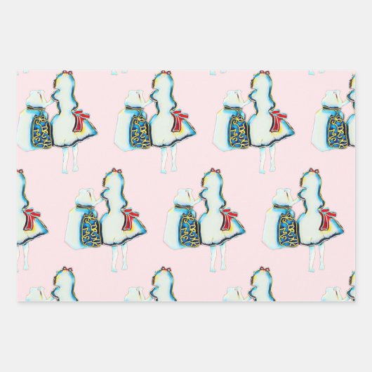 Alice in Wonderland Inpakpapier Vel (Voorkant)