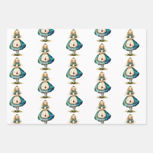 Alice in Wonderland Inpakpapier Vel (Voorkant)