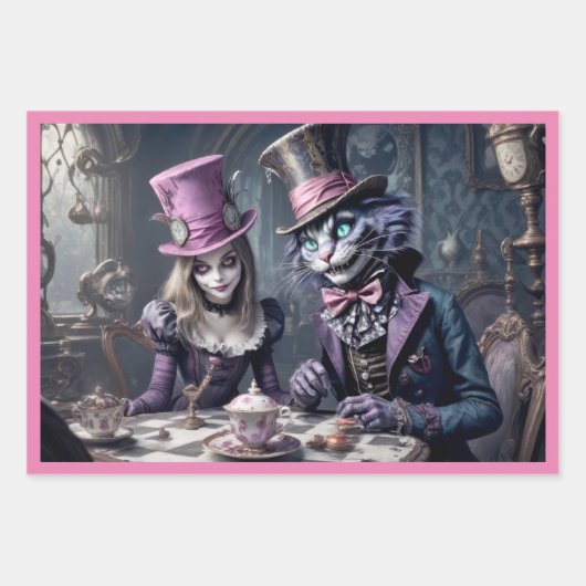 Alice in Wonderland Inpakpapier Vel (Voorkant 2)