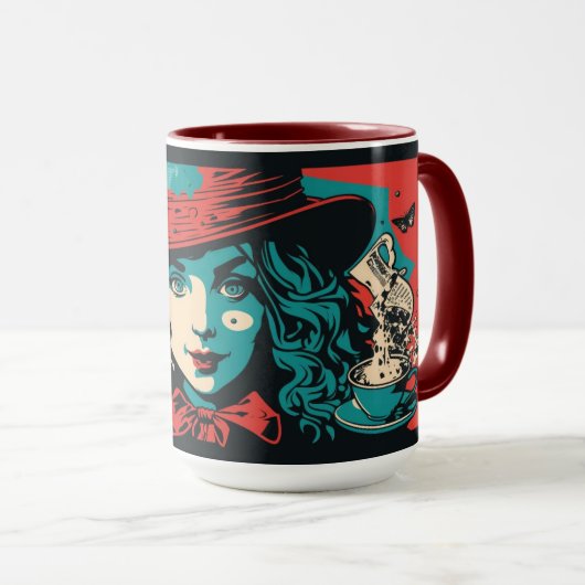 Alice in Wonderland inspireerde Mok (Voorkant rechts)