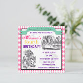 Alice in Wonderland Invitation - Birthday, Shower Kaart (Staand voorkant)