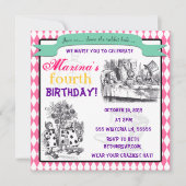 Alice in Wonderland Invitation - Birthday, Shower Kaart (Voorkant)