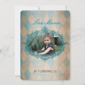 Alice in Wonderland - Invite Kaart (Achterkant)