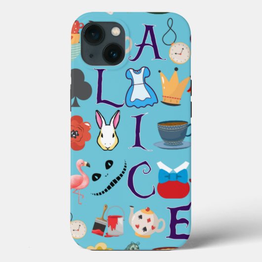 Alice in Wonderland iPhone 13 hoesje ontwerp (Achterkant)