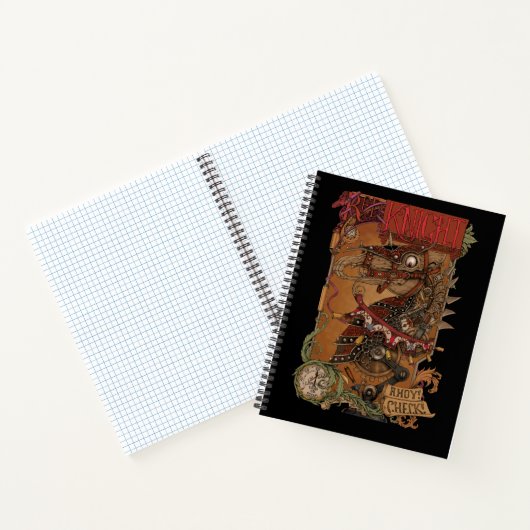 Alice in Wonderland is de Red Knight Notebook Notitieboek (Binnen)