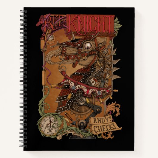 Alice in Wonderland is de Red Knight Notebook Notitieboek (Voorkant)