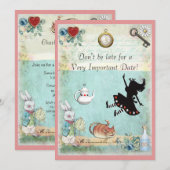 Alice in Wonderland is niet te laat Kaart (Voorkant / Achterkant)