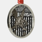 Alice in Wonderland Jabberwocky Grunge Metalen Ornament (Rechts)