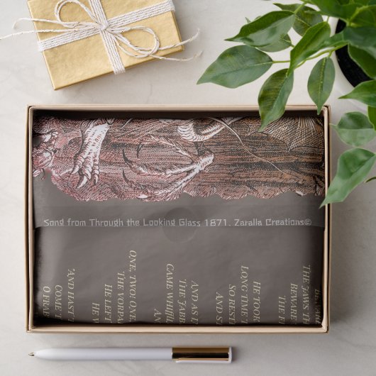 Alice in Wonderland Jabberwocky Lied Tissuepapier (Geschenk)