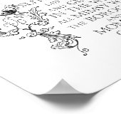 Alice in Wonderland Jabberwocky Poem Poster Sign (Hoek)