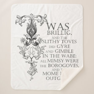 Alice in Wonderland Jabberwocky Sherpa Blanket Deken