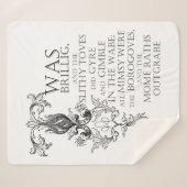 Alice in Wonderland Jabberwocky Sherpa Blanket Deken (Voorkant (horizontaal))