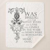 Alice in Wonderland Jabberwocky Sherpa Blanket Sherpa Deken (Voorkant)