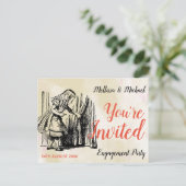 Alice in Wonderland... je bent uitgenodigd voor de Briefkaart (Staand voorkant)