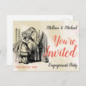 Alice in Wonderland... je bent uitgenodigd voor de Briefkaart (Voorkant / Achterkant)