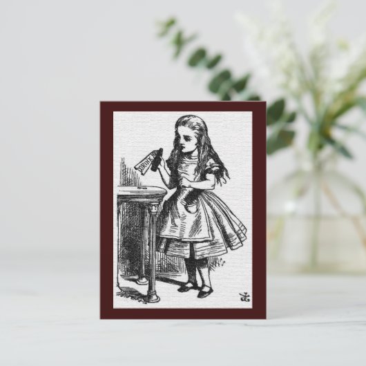 Alice in wonderland John Tenniel Briefkaart (Staand voorkant)