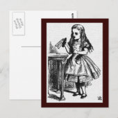 Alice in wonderland John Tenniel Briefkaart (Voorkant / Achterkant)