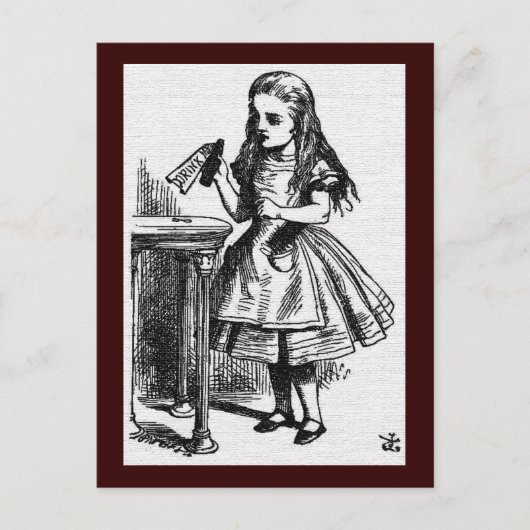 Alice in wonderland John Tenniel Briefkaart (Voorkant)