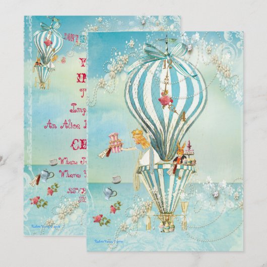 Alice in Wonderland Kaart (Voorkant / Achterkant)