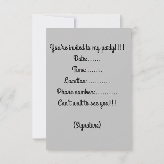 Alice in Wonderland Kaart (Achterkant)