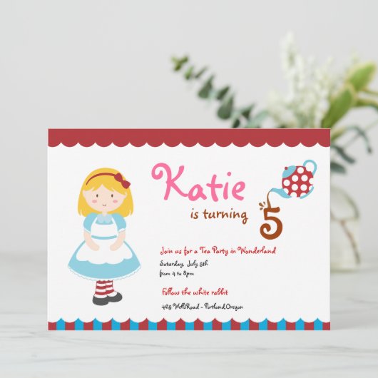 ALICE in Wonderland Kaart (Staand voorkant)