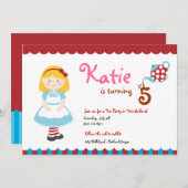 ALICE in Wonderland Kaart (Voorkant / Achterkant)