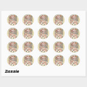 Alice in Wonderland Kaart Battle Ronde Sticker (Vel)