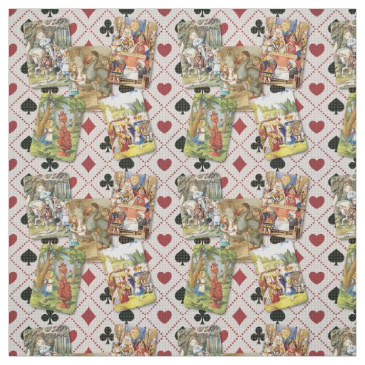 Alice in Wonderland Kaart Design B Stof (Swatch)