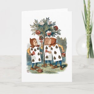 Alice in Wonderland - Kaarten die Rozen schilderen