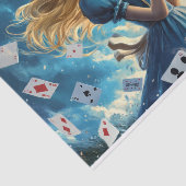 Alice in Wonderland Kaarten Pocket Watch Decoupage Tissuepapier (Detail)