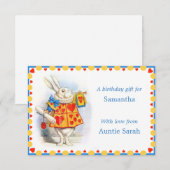 Alice in Wonderland Kaarten van de Birthday Gift E (Voorkant / Achterkant)