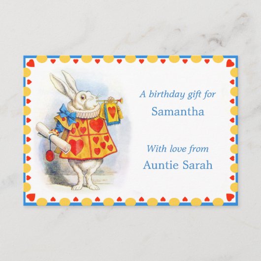 Alice in Wonderland Kaarten van de Birthday Gift E (Voorkant)