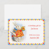 Alice in Wonderland Kaarten van de Birthday Gift E (Voorkant / Achterkant)