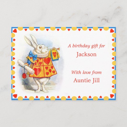 Alice in Wonderland Kaarten van de Birthday Gift E (Voorkant)