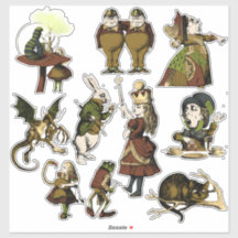 Alice in Wonderland Karakters Stickers