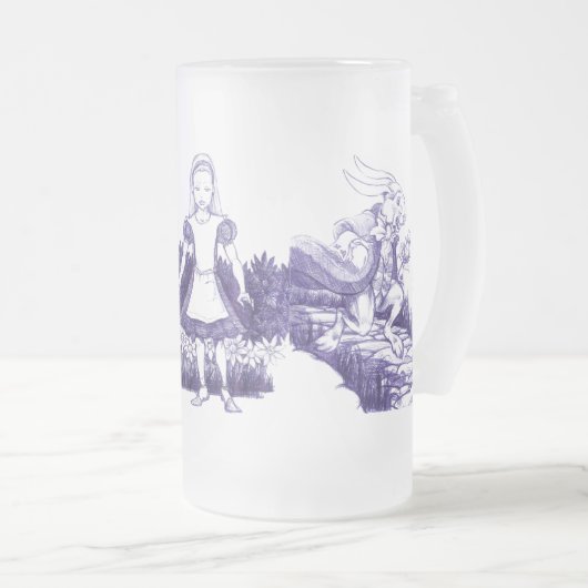 Alice in Wonderland Karakters Tall Mok/Stein Matglas Bierpul (Voorkant rechts)