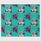 Alice in Wonderland Kards en Rozen Cadeaupapier (Vlak)