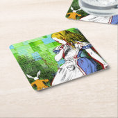 +{ Alice in Wonderland}+ Kartonnen Onderzetters (Schuin)