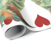 Alice In Wonderland Kat en harten Thema Cadeaupapier (Rol Hoek)