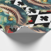 Alice In Wonderland Kat en Kaart Thema Cadeaupapier (Hoek)