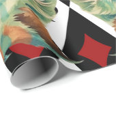 Alice In Wonderland Kat en Kaart Thema Cadeaupapier (Rol Hoek)