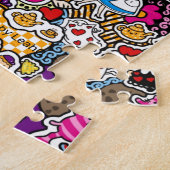 Alice in Wonderland Kawaii Tekenwerk Kunst Kindere Legpuzzel (Zijkant)