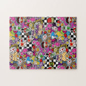 Alice in Wonderland Kawaii Tekenwerk Kunst Kindere Legpuzzel (Horizontaal)